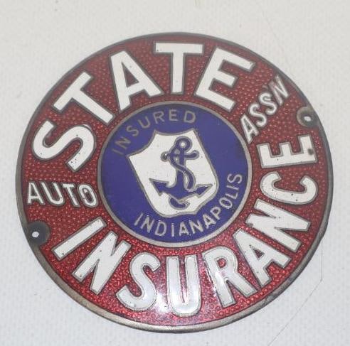 State Insurance Badge: 3.25", cloisonne