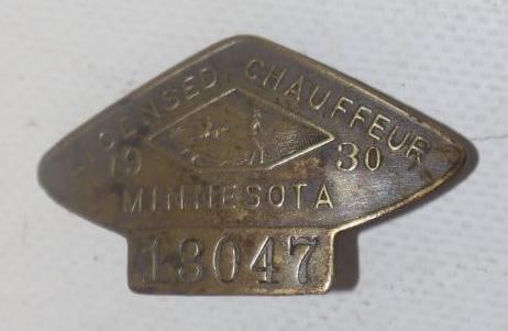 1930 Minnesota Chauffer Badge (1 of 2)