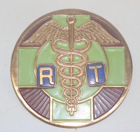 Respiratory Therapist Emblem Badge: 3.5" diameter, cloisonne