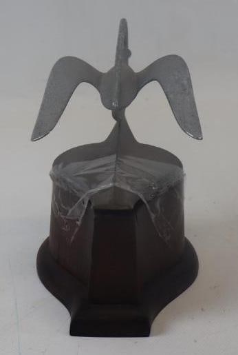 1935 Studebaker Flying Goose Automobile Radiator Cap Hood Ornament On Wooded Base (1 of 3)