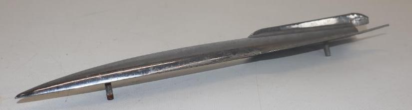 1940s-1950s Empco Rocket Automobile Hood Ornament: 12" x 2" x 1"