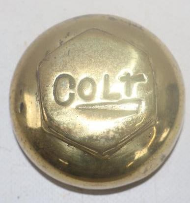 Colt Brass Threaded Automobile Hubcap (1 of 2)
