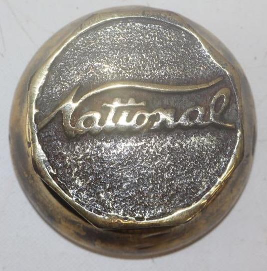 National Brass Threaded Automobile Hubcap (1 of 2)