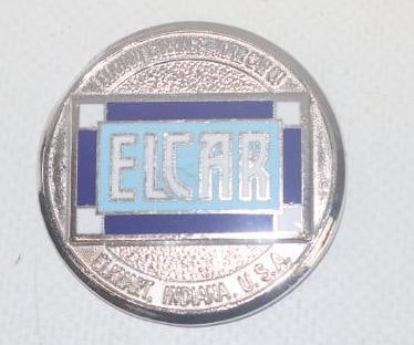 NOS 1918 - 1919 Elkhart Carriage and MCC Elcar Elkhart IN Radiator Emblem Badge (1 of 2)
