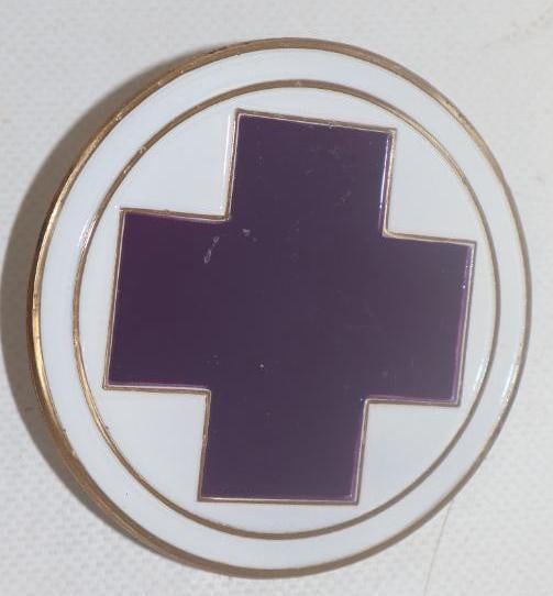 Med Corps Emblem Badge: 3" diameter, cloisonne