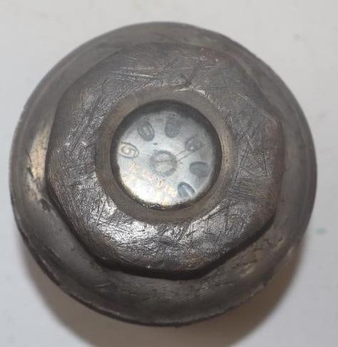 HMER Commercial Mile Counter Threaded Hubcap: 3" diameter