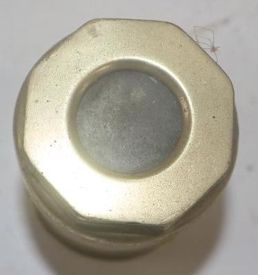 Ohmer Brass Threaded Commercial Mile Counter Hubcap: 2.50" diameter