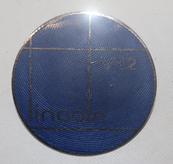 1935-40 Lincoln K  V- 12 Cloisonne Automobile Radiator Emblem Badge (1 of 2)