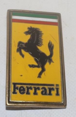 Ferrari Cloisonne Brass Belt Buckel: 2.75" x 1.50"