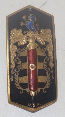 1941 Dodge Cloisonne Automobile Radiator Emblem Badge: 3.50" x 1.25"