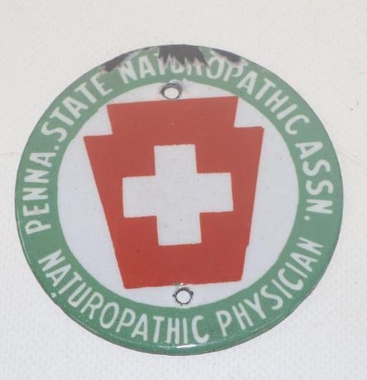 Porcelain Penn State Naturopathic Physician Assn Emblem Badge: 3" diameter
