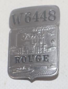 Ford Rouge Employee Pin Back Badge: 1.75" x 1.25"