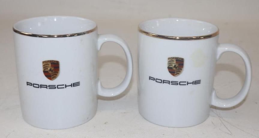 Group of 2 Porsche Coffee Mugs: 3" x 4" x 3.50" each