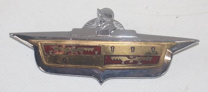 DeSoto Interior Dash Emblem Badge: 4" x 1.75", cloisonne
