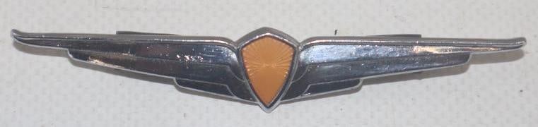 Dodge Brothers Interior Dash Emblem Badge: 3.25" x .5", cloisonne