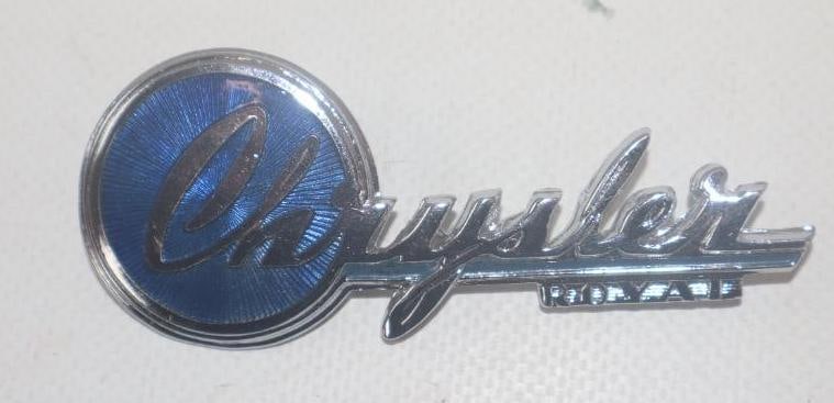 Chrysler Dash Emblem Badge: 3.25" x 1.25", cloisonne