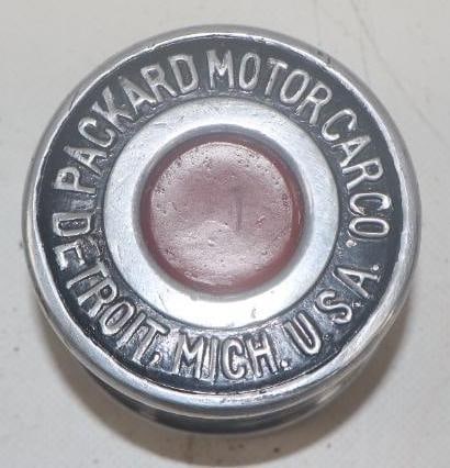 Packard Car Co Aluminum Threaded Hubcap (1 of 2)
