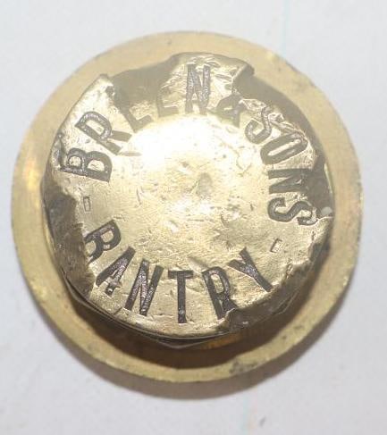 Brlen & Sons Bantry Brass Threaded Automobile Hubcap: 2.50" diameter