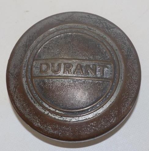Durant Motor Car Co Threaded Automobile Hubcap: 4.25" diameter