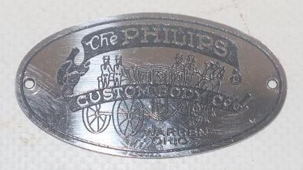 The Phillips Custom Body Coach Builder Body Identification Tag (1 of 2)