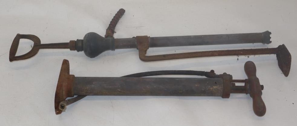 Group of 2 Early Automobile Brass Tire Inflators (1 of 2)