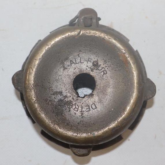 All Four Detroit Brass Threaded Truck Hubcap: 4.25" diameter