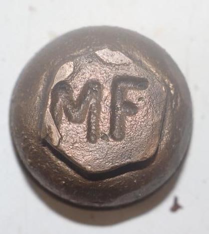 Massy Ferguson Brass Threaded Tractor Hubcap: 2" diameter