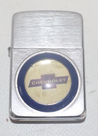 Pollard - Ravenscroft Chevrolet Zippo Style Lighter w/ Brushed Nickle Finish (1 of 2)