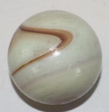 White And Tan Swirled Gearshift Knob: 1.75" diameter