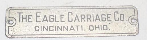 The Eagle Carriage CO. Coach Builder Body Identification Tag (1 of 2)