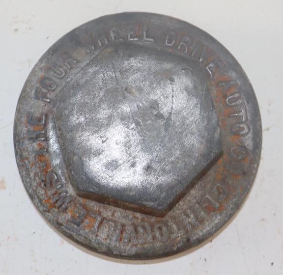Four Wheel Drive Auto Co. Truck Cast Aluminum Threaded Automobile Hubcap (1 of 2)