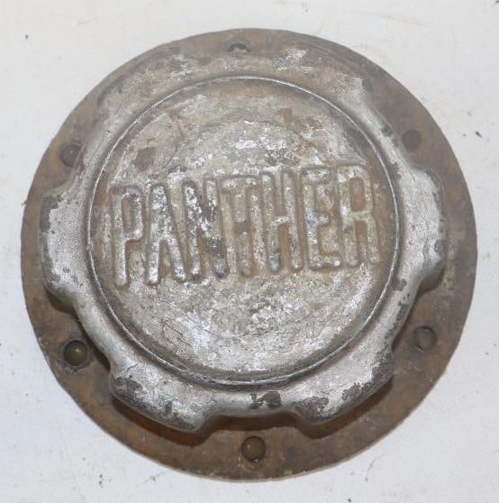 Panther Cast Aluminum Bolt On Hubcap: 6.50" diameter