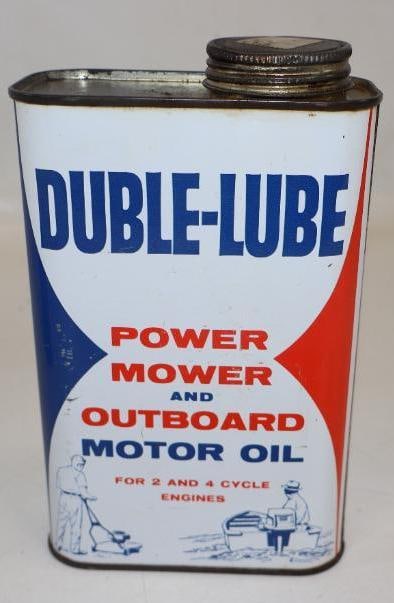 Duble-Lube Power Mower and Outboard One Quart Motor Oil Can (1 of 2)