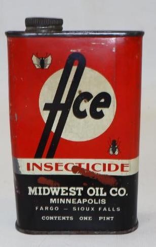 Ace Midwest Oil Company One Pint Insecticide Can (1 of 2)