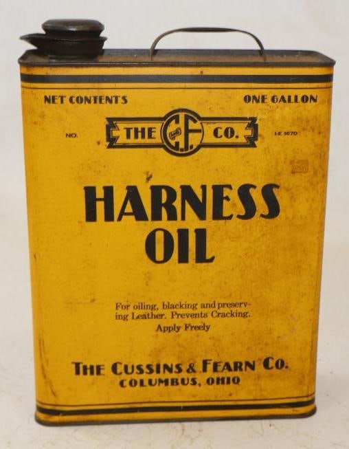 Cussins & Fearn Co. One Gallon Slim Harness Oil Can: Empty