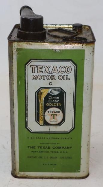 Port Arthur Texaco Square One Gallon Oil Can (1 of 3)