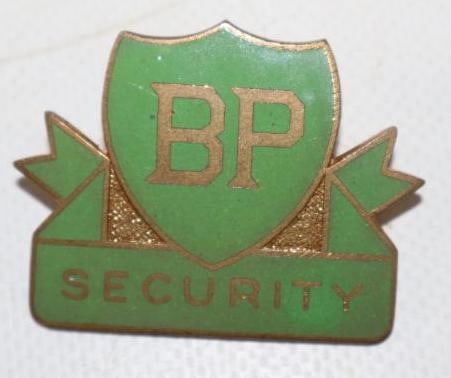 Cloisonne British Petroleum Security Hat Badge (1 of 2)