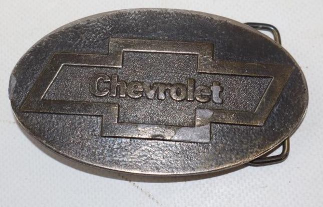 Chevrolet Bowtie Belt Buckle: 4" x 2.25"