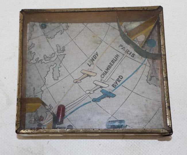 1930's New York To Paris Aero Race Game: 4" x 3.50" x 1"