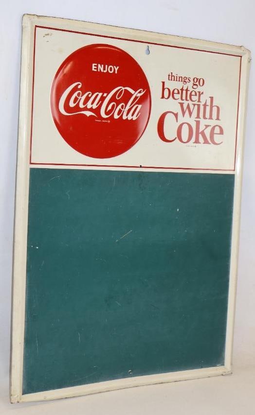 Embossed Things Go Better With Coke Enjoy Coca Cola Advertising Chalk Board (1 of 2)