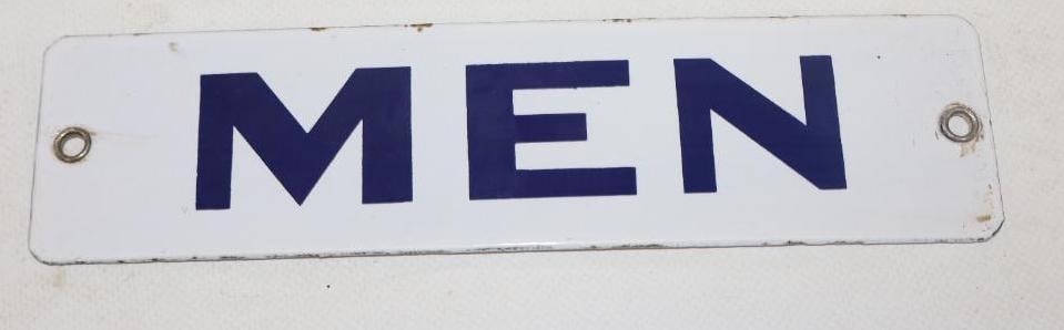 Porcelain Men Rest Room Sign (1 of 2)