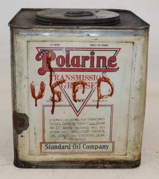 Standard Oil Company Of Indiana Polarine 25 Pound Transmission Grease Can (1 of 3)