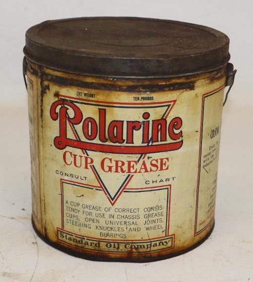 Standard Oil Company of Indiana Polarine 10 Pound Cup Grease Can (1 of 2)