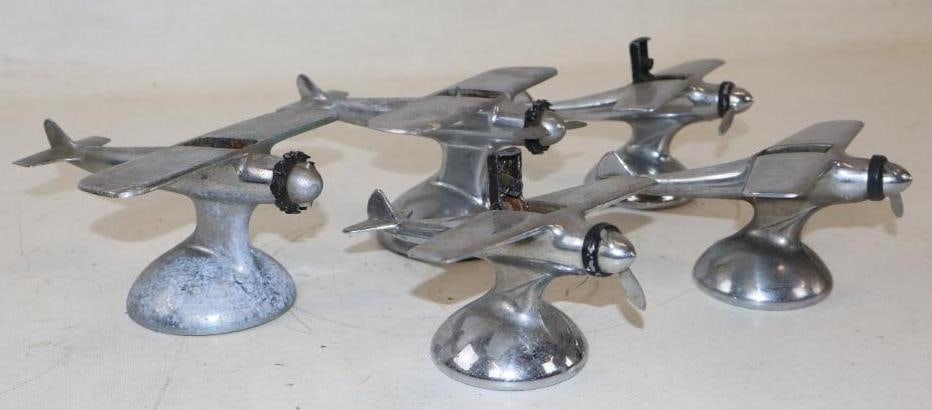 Group of 5  Airplane Table Top Refillable Lighters (1 of 3)