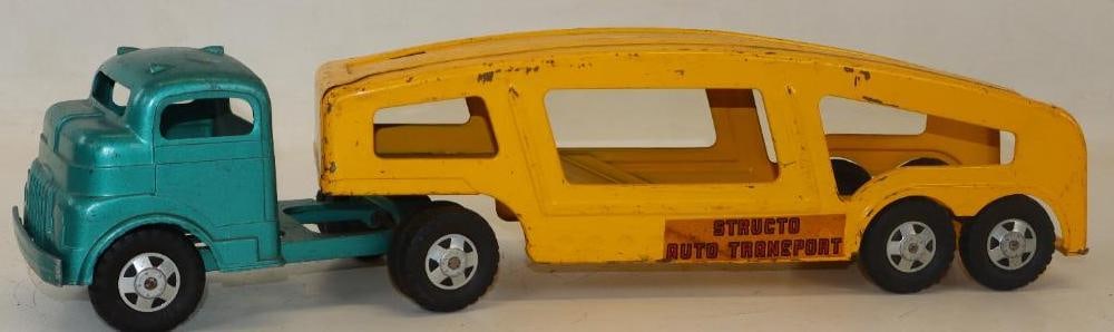 1950s Structo Transport & Auto Hauler Toy Trucks