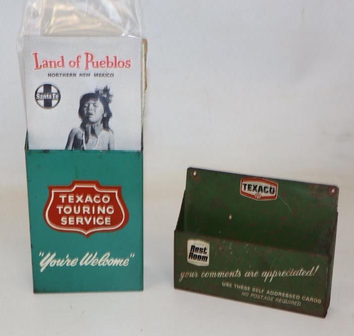 Group of 2 Texaco Touring Service Map Rack And Rest Room Comment Card Holders (1 of 2)
