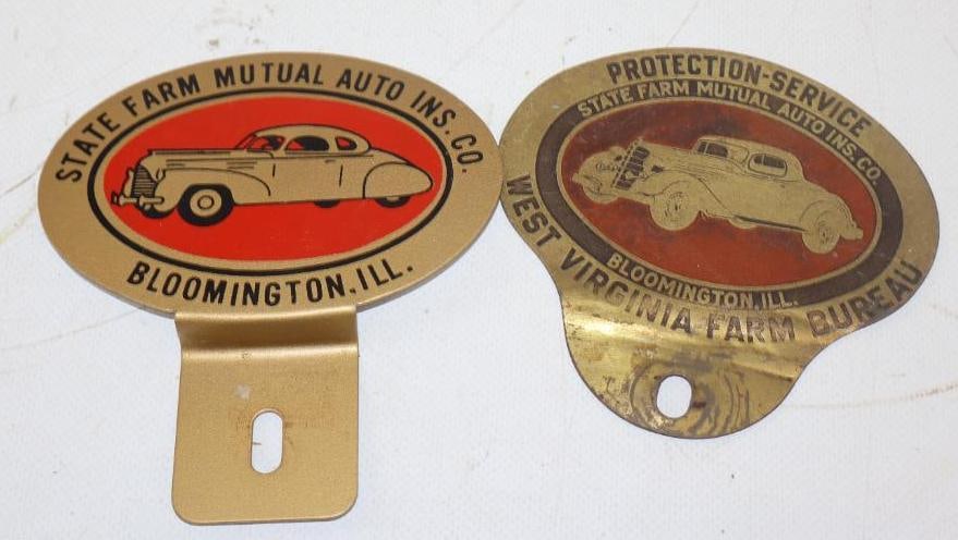 Group of 2 State Farm Mutual Auto Insurance License Plate Toppers (1 of 2)