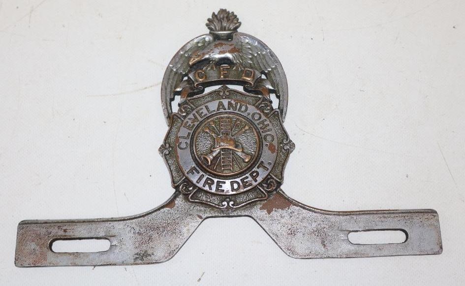 Cleveland Fire Department Embossed License Plate Topper (1 of 2)