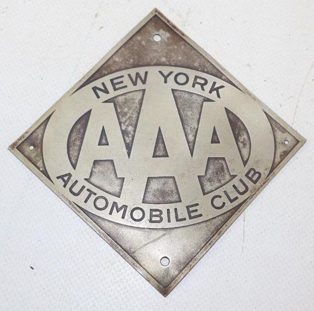 Brass New York AAA Automobile Club Radiator Badge (1 of 2)