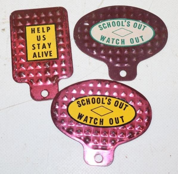 Group of 3 Schools Out And Help Us Stay Alive Bicycle License Plate Topper (1 of 2)